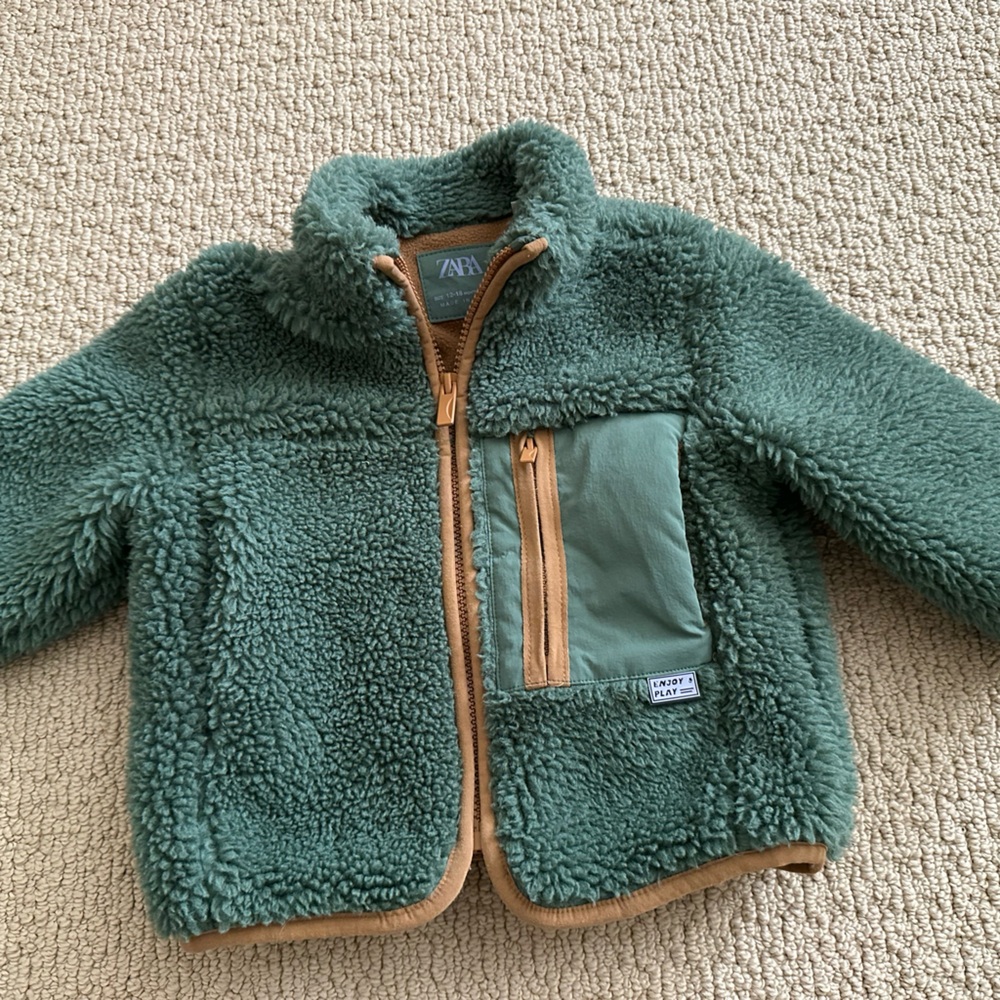 Zara toddler fleece zip up jacket